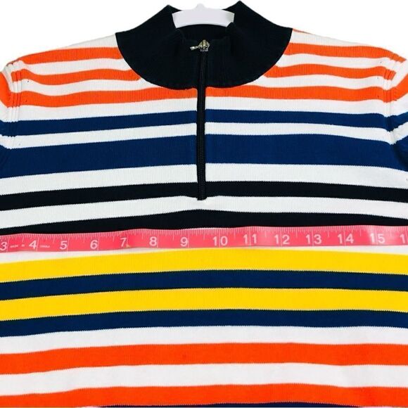 Y2K Tommy Hilfiger Stripped Mock Neck Sweater - Picture 7 of 12